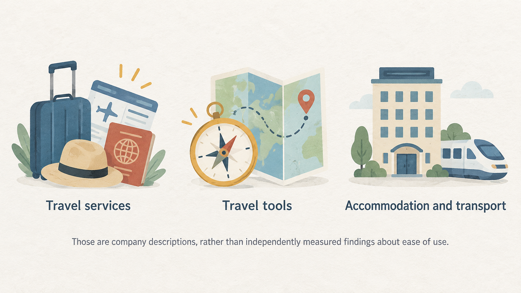 Show one numbered checklist of the three stated accommodation requirements to write down before comparing listings: Preferred location, Sleeping arrangements, and Essential