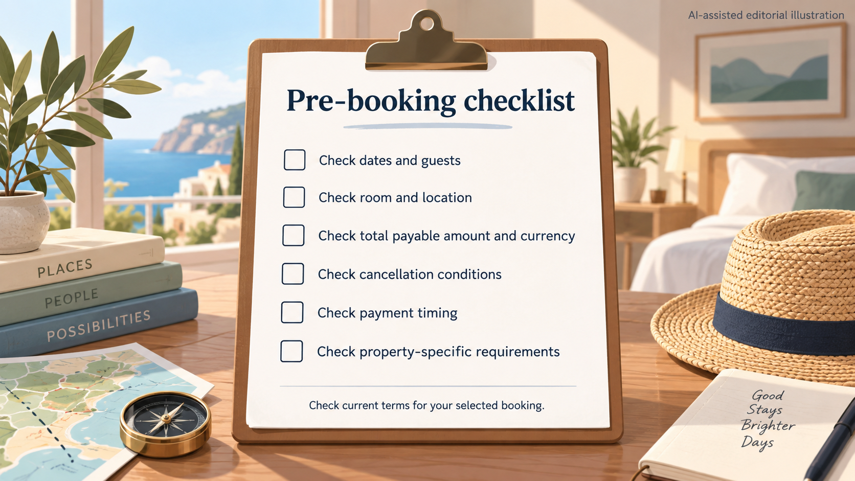 Help UK independent travellers verify unresolved booking details directly with the provider before committing