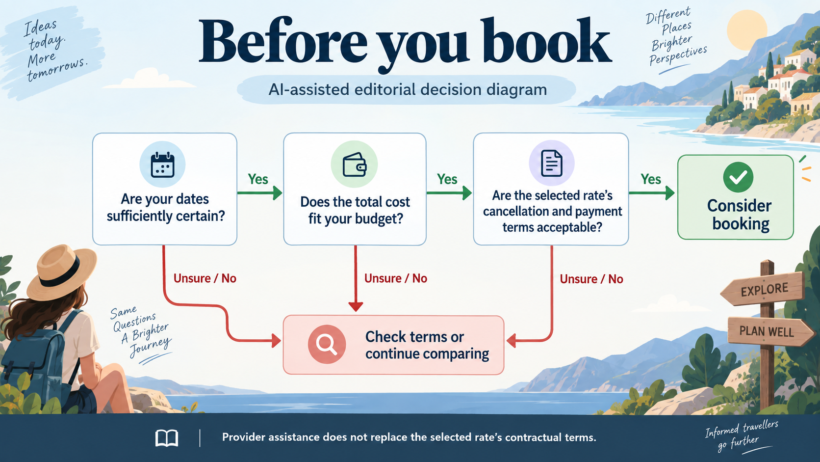 Turn the article's comparison criteria into a practical booking decision while keeping service assistance separate from contractual rate conditions