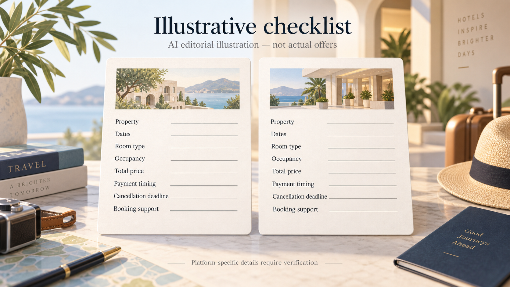 Editorial illustration for Expedia vs Booking.com: which hotel booking platform fits your trip?